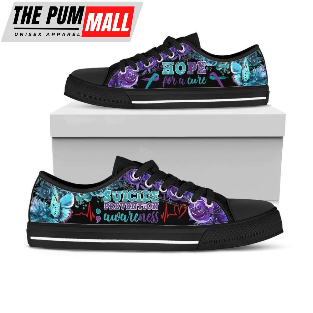 Hope for a cure Suicide Prevention Low Top Shoes YPH8