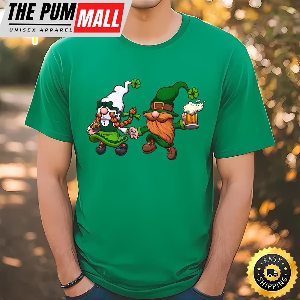 Hopping St Patricks Day Gnomes T-Shirt