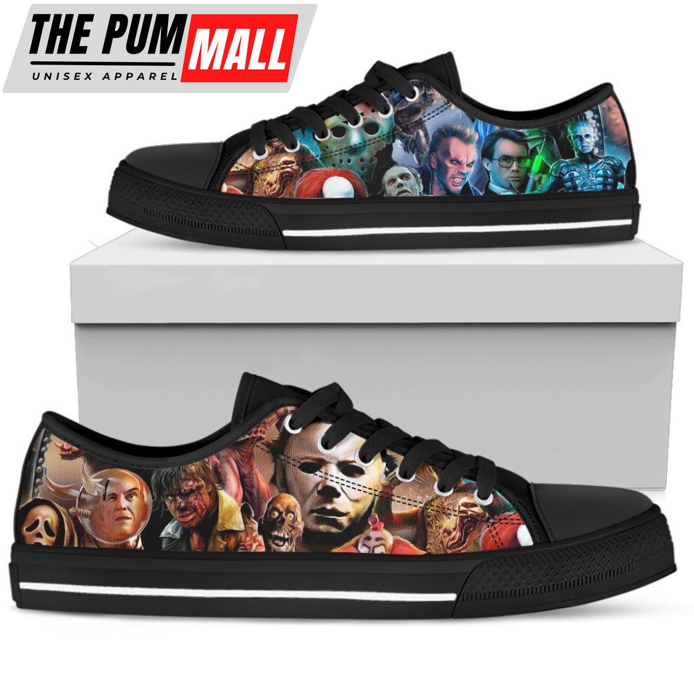 Horror Characters Low Top Shoes Custom Horror Movies Sneakers