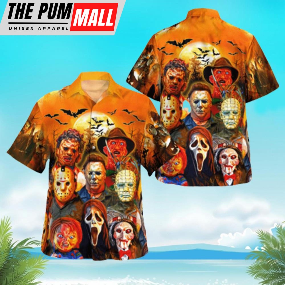 Horror Characters Movie Trick Or Treat Halloween Hawaiian Shirt