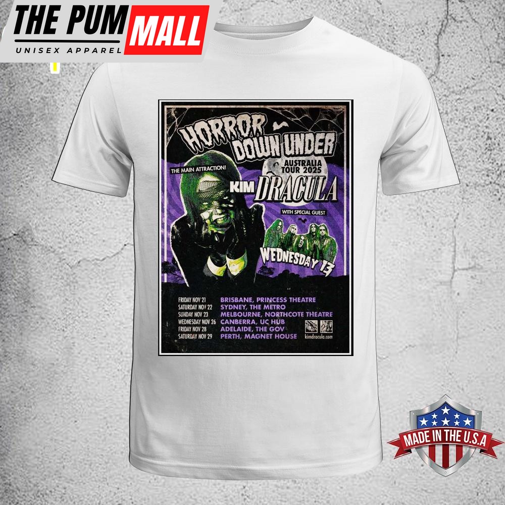 Horror Down Under Australia Tour 2025 Unisex T-Shirt