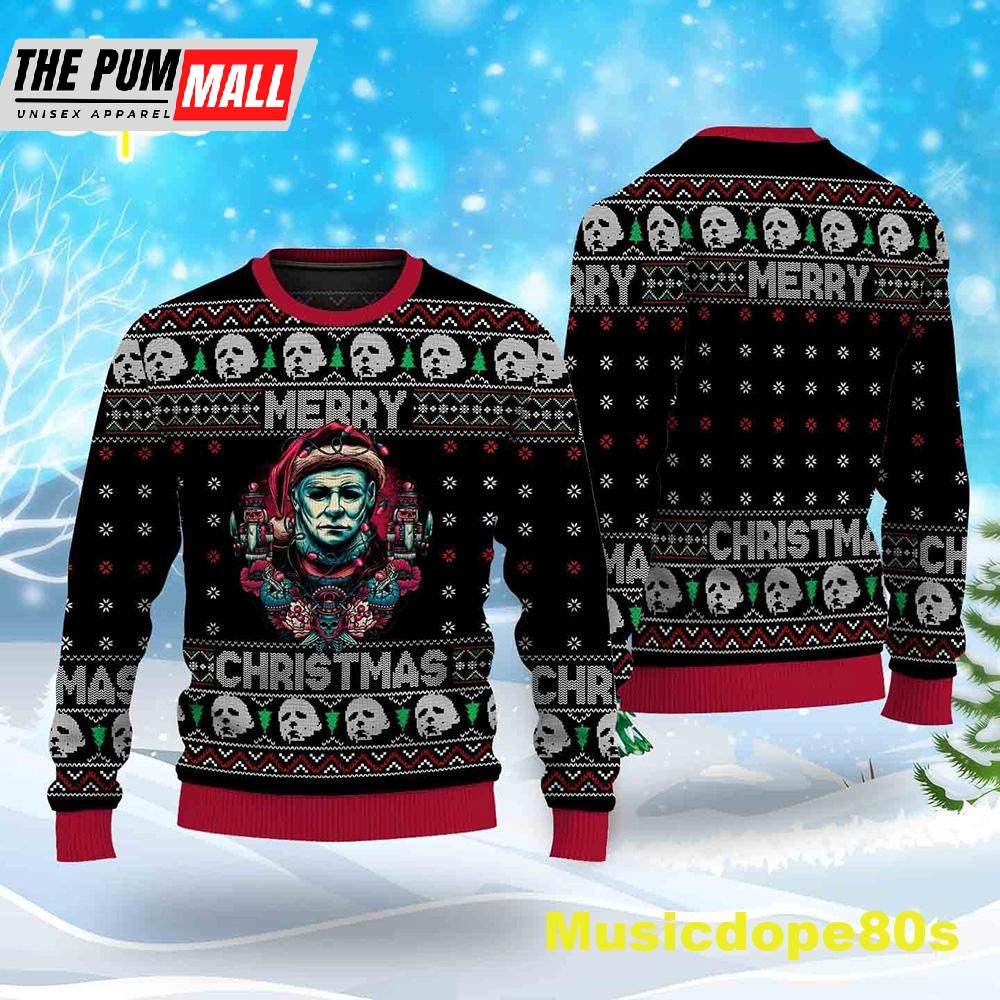 Horror Movie Character Christmas Halloween 2025 Sweater