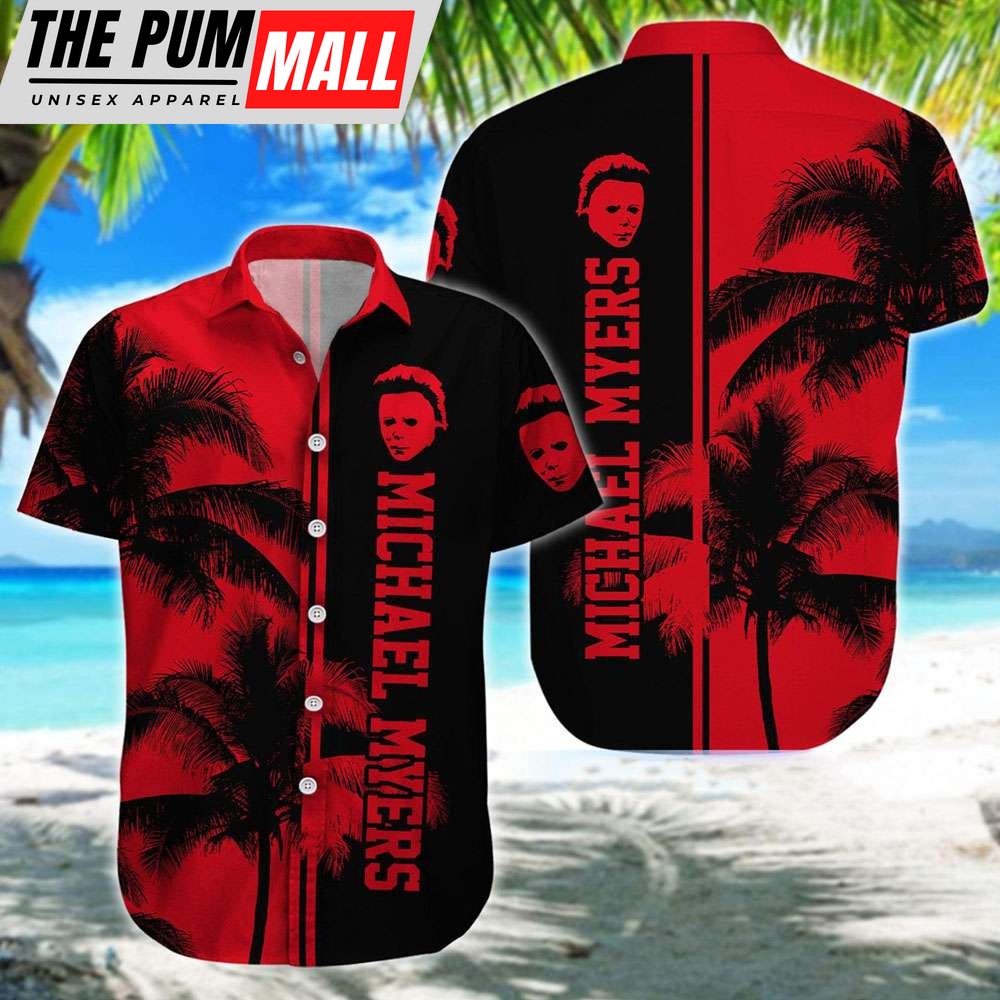 Horror Movie Characters Michael Myers Tropical Hawaiian Shirt
