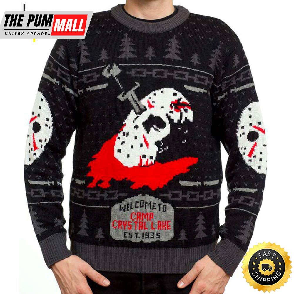 Horror Movie Gift Jason Voorhees Friday The 13th Xmas Ugly Christmas Sweater