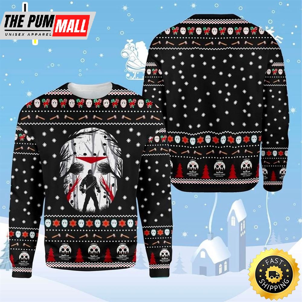 Horror Movie Gift Jason Voorhees Friday The 13th Xmas Ugly Sweater