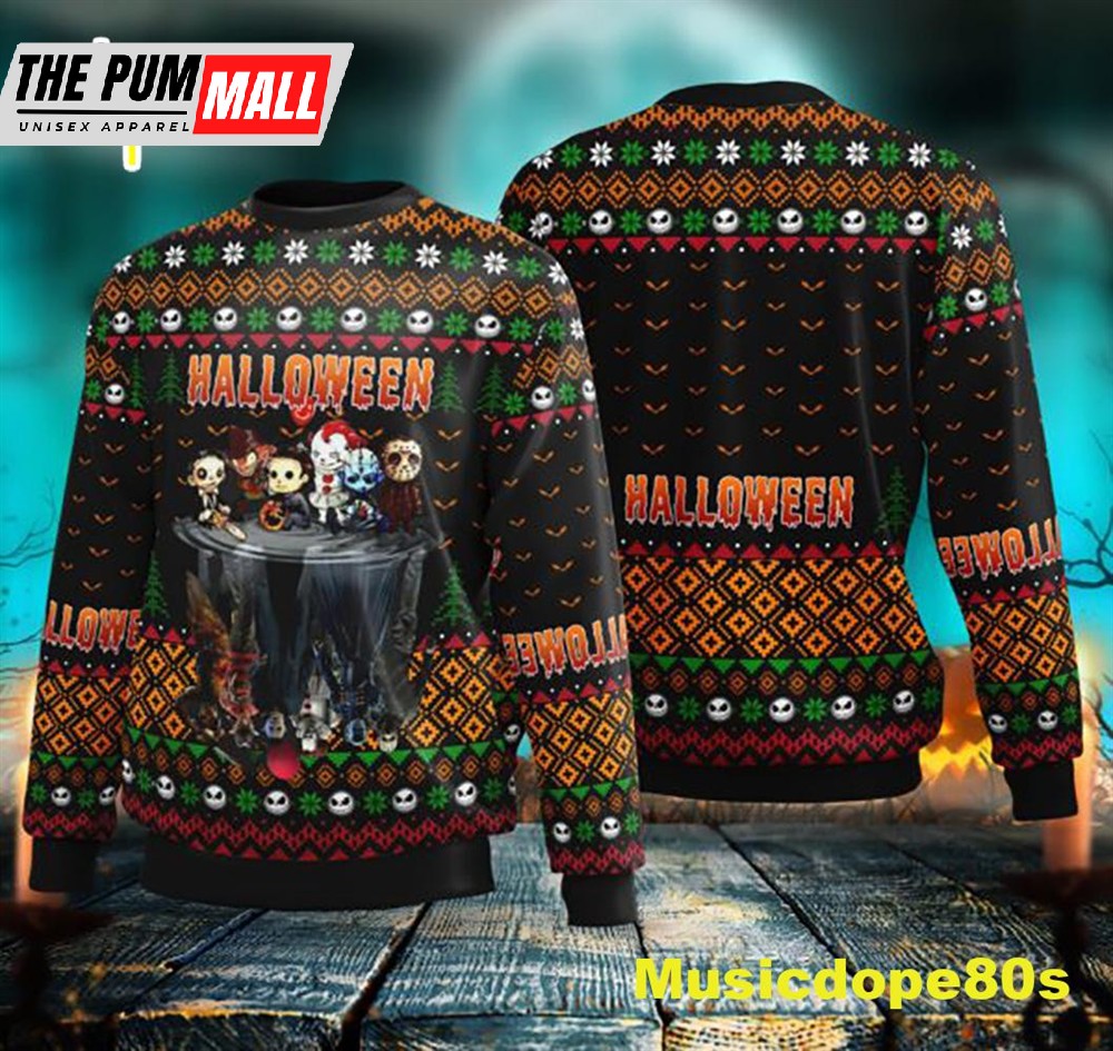 Horror Movie Halloween Ugly Halloween 2025 Sweater