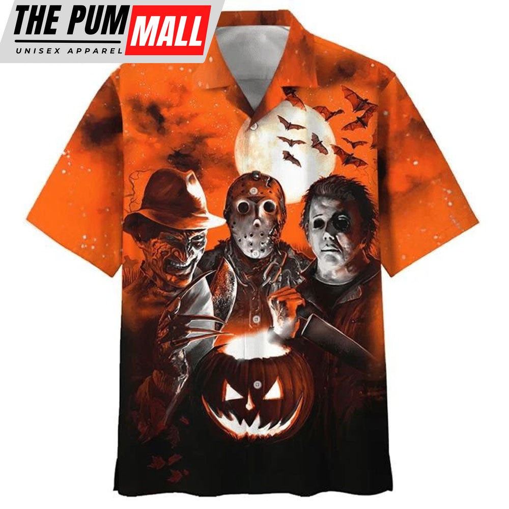 Horror Movie Hawaii Shirt Halloween Horror Movie Shirt Horror Character Summer Shirt Horror Gifts For Women Men