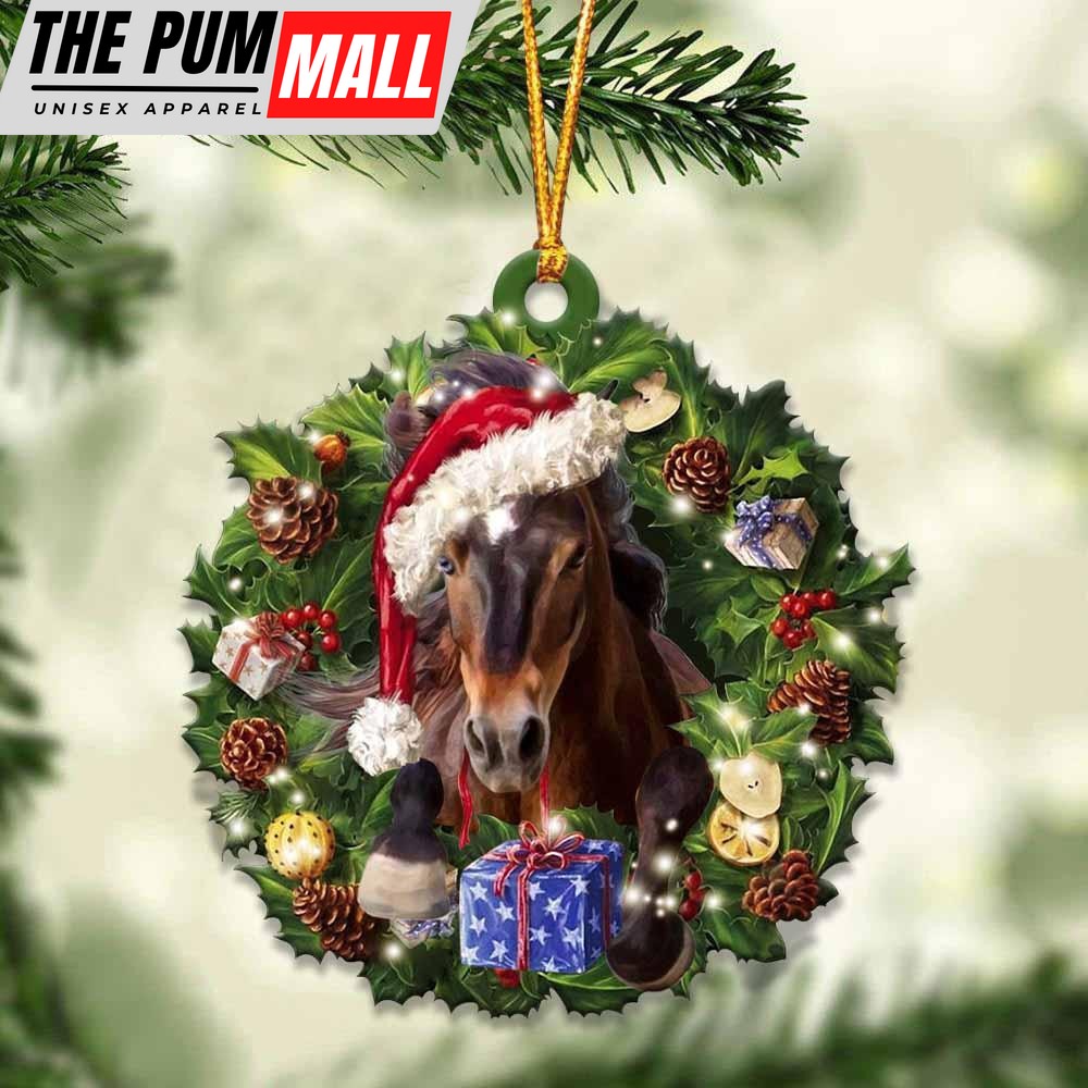 Horse And Christmas Ornament – Acrylic Horse Ornament – Gifts For Animals Lovers Limited Edition