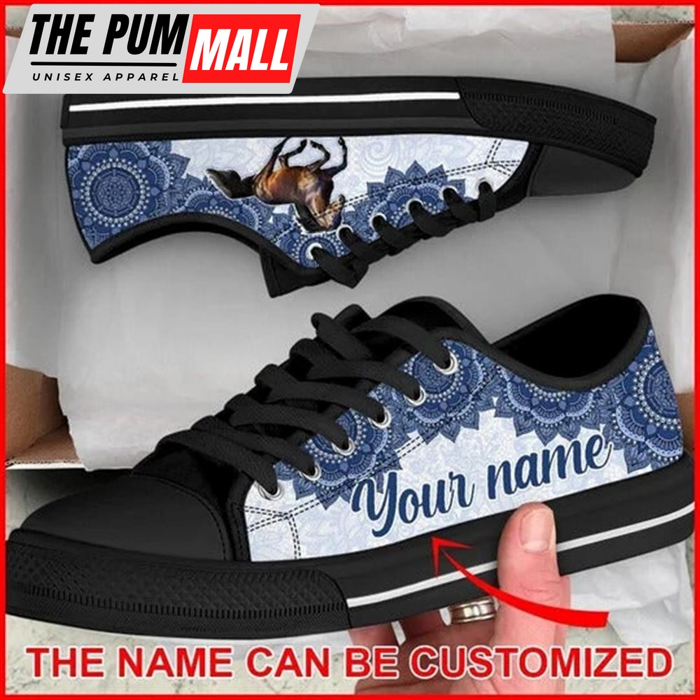 Horse Mandala Luxury Personalized Canvas Low Top Shoes – Low Top Shoes Mens, Women