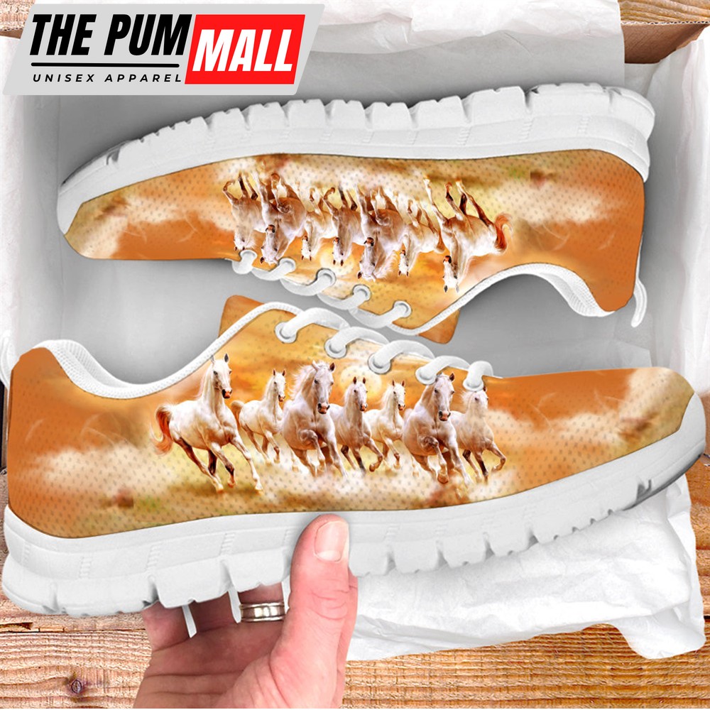 Horse Sunset Background Shoes Sneaker Tennis Walking Shoes – Best Gift For Horse Trainer, Horse Lover