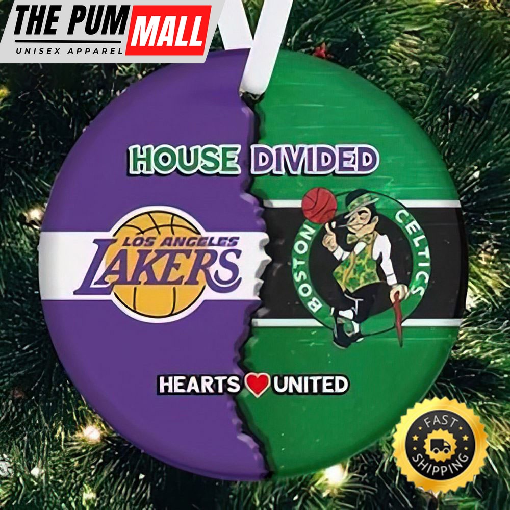House Divided Christmas Decorations Lakers Christmas Ornaments Limited Edition