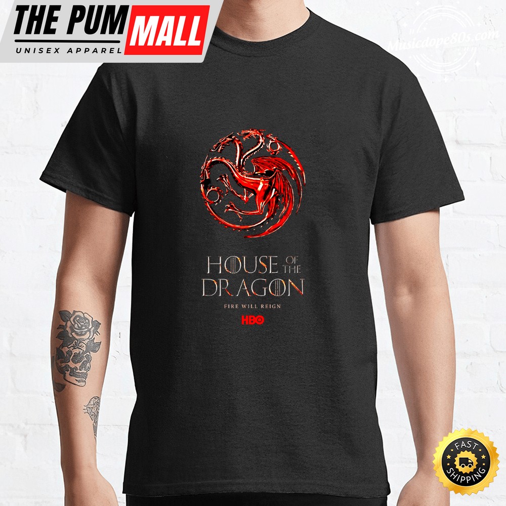 House of the Dragon HBO logo Black T-shirt