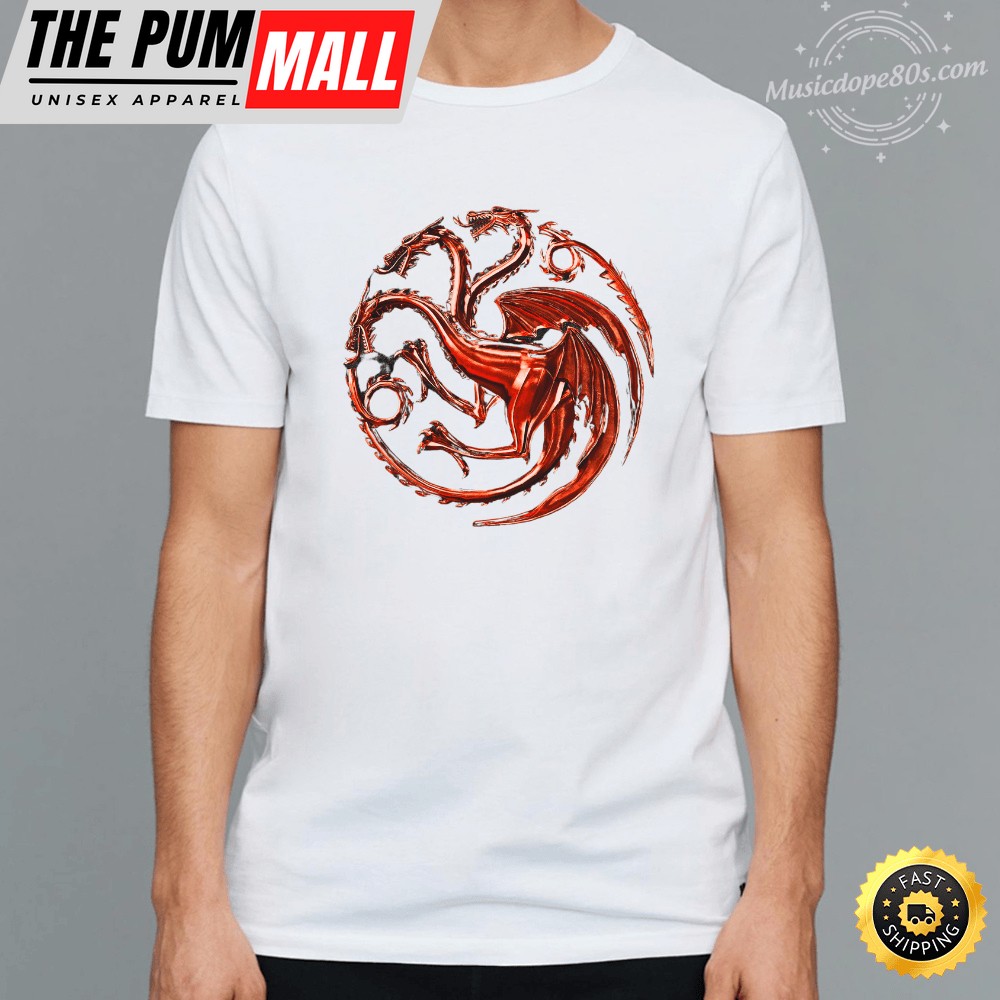 House of the Dragon logo White T-shirt