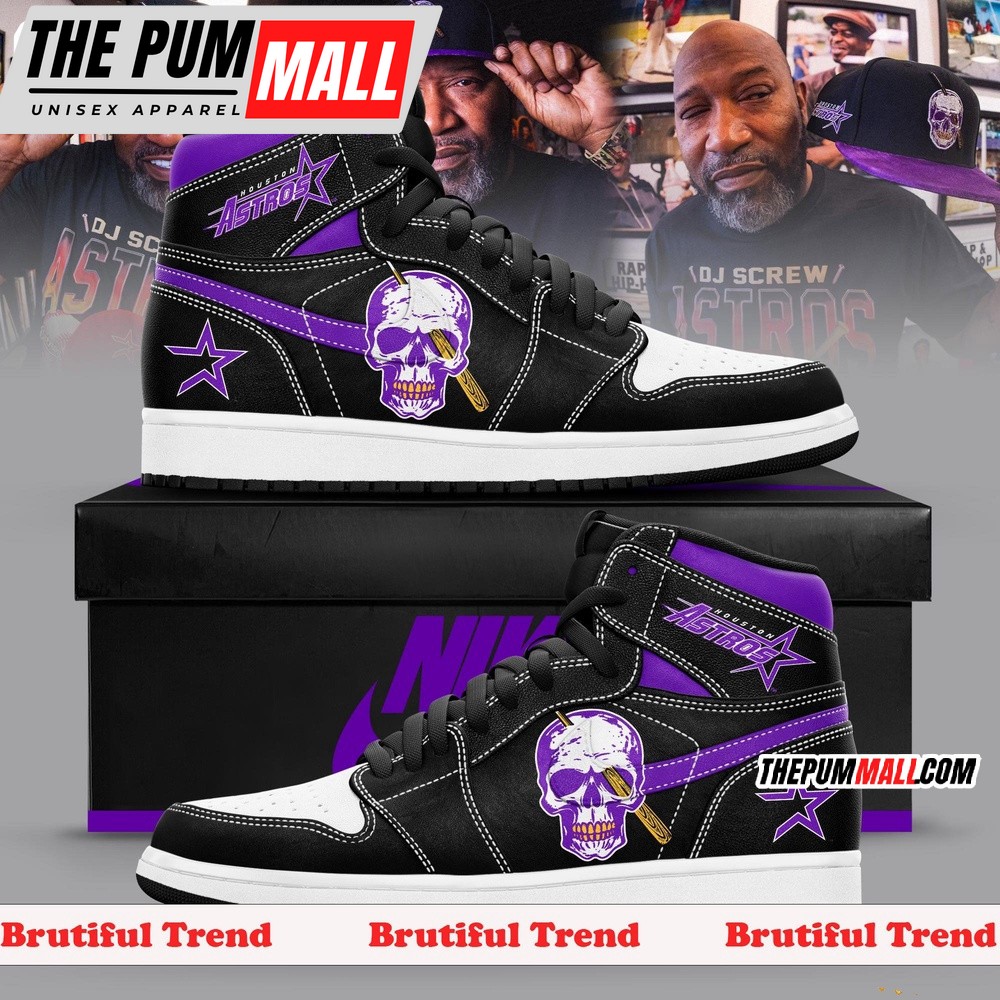 Houston Astros Baseball Debut New Dj Screw Merch 2024 Air Jd 1 Hightop Shoes