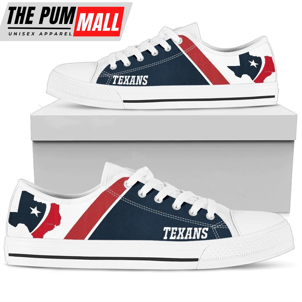 Houston Texans Casual White Low Top Shoes