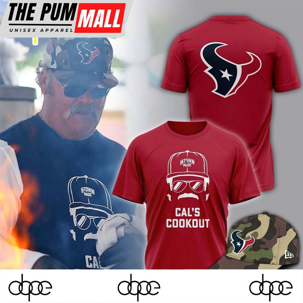 Houston Texans H-Town Made Cal’s Cookout Softstyle 2024 Shirt