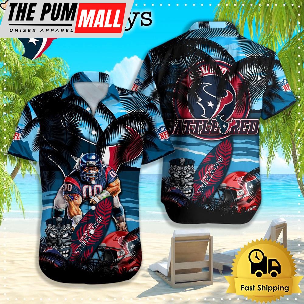 Houston Texans Hawaiian Shirt, NFL Aloha Shirt For Football Fans