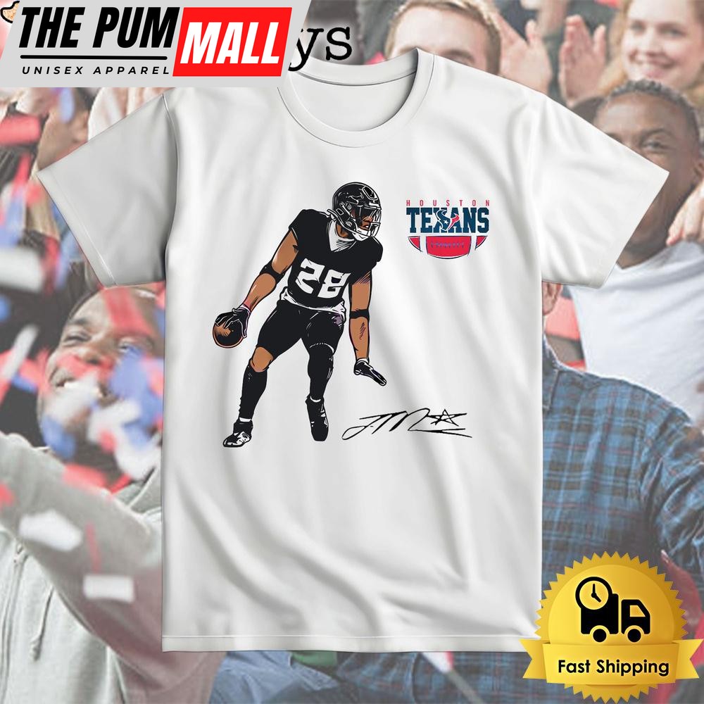 Houston Texans Logo Joe Mixon Signature T Shirt
