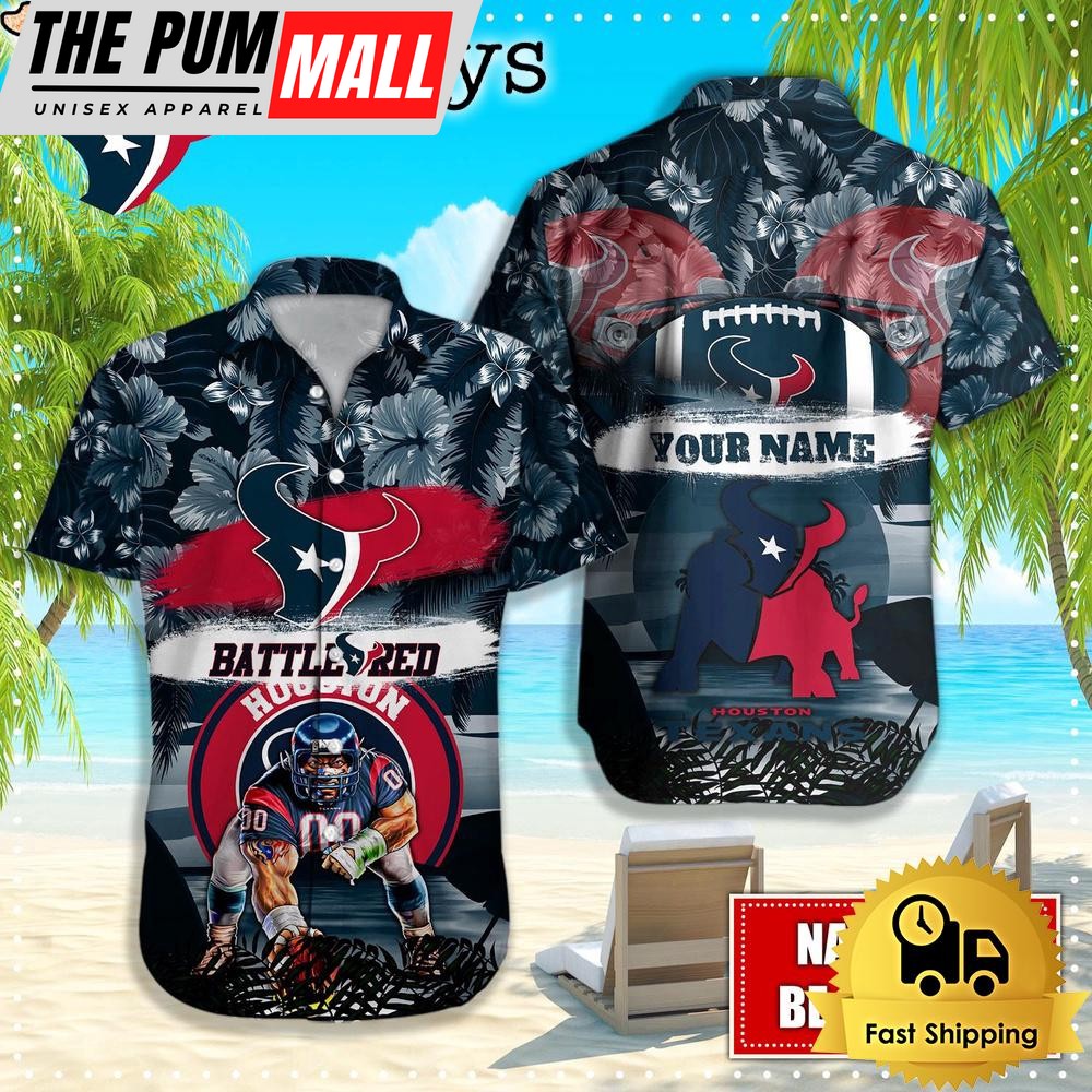 Houston Texans Mascot Football Hawaiian Shirt, NFL Aloha Shirts