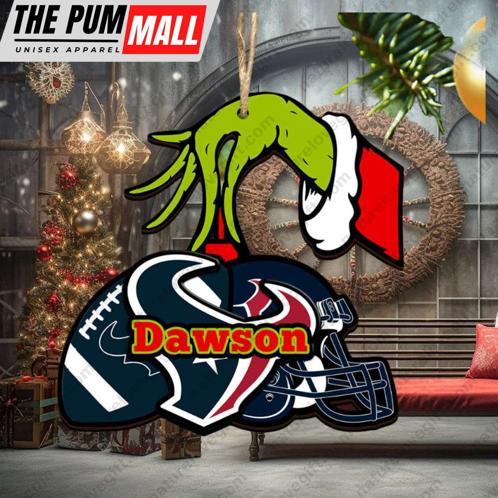 Houston Texans NFL Custom Grinch Christmas Ornament Tree Decorations Limited Edition