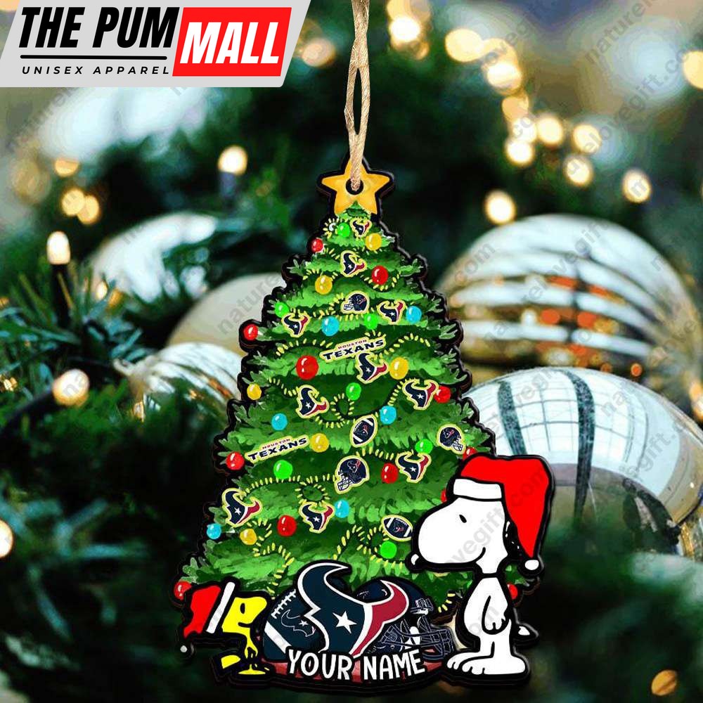 Houston Texans Snoopy Peanuts Custom Christmas Ornament Xmas Tree Decorations Limited Edition