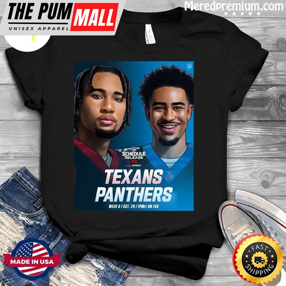 Houston Texas Vs Carolina Panthers 2025 Nfl Schedule Release Shirt