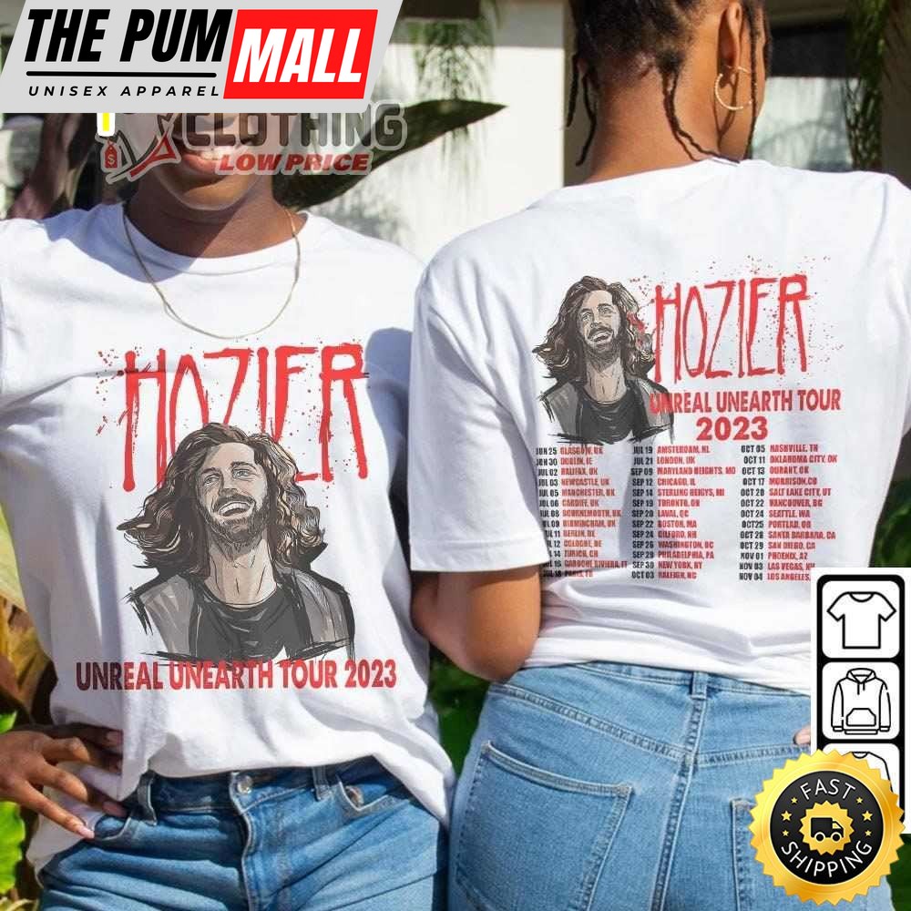 Hozier Unreal Unearth Tour Dates 2023 Merch Shirt Dates