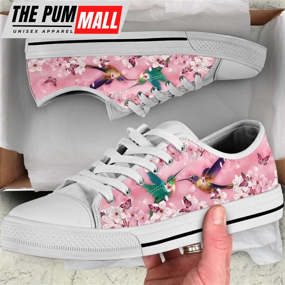 Hummingbird Cherry Blossom Low Top Shoes – Low Top Shoes Mens, Women