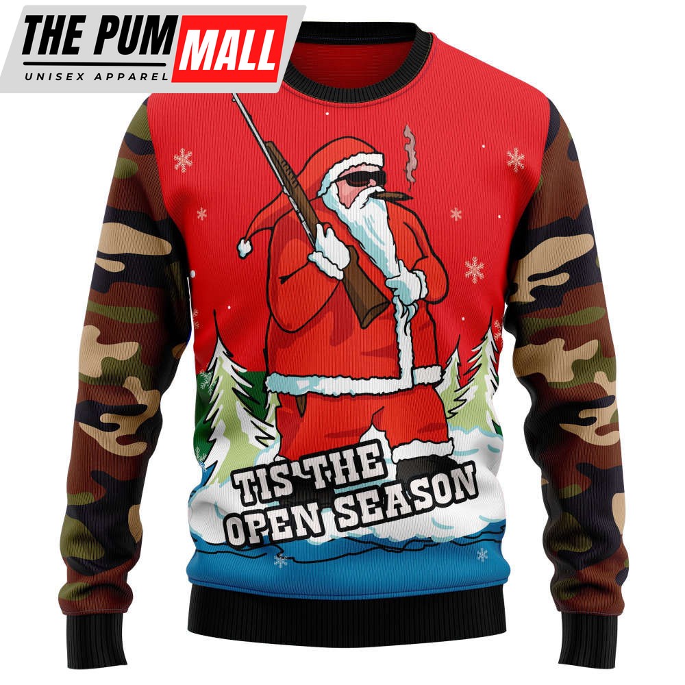 Hunting Santa Christmas T2810 Ugly Christmas Sweater – Noel Malalan