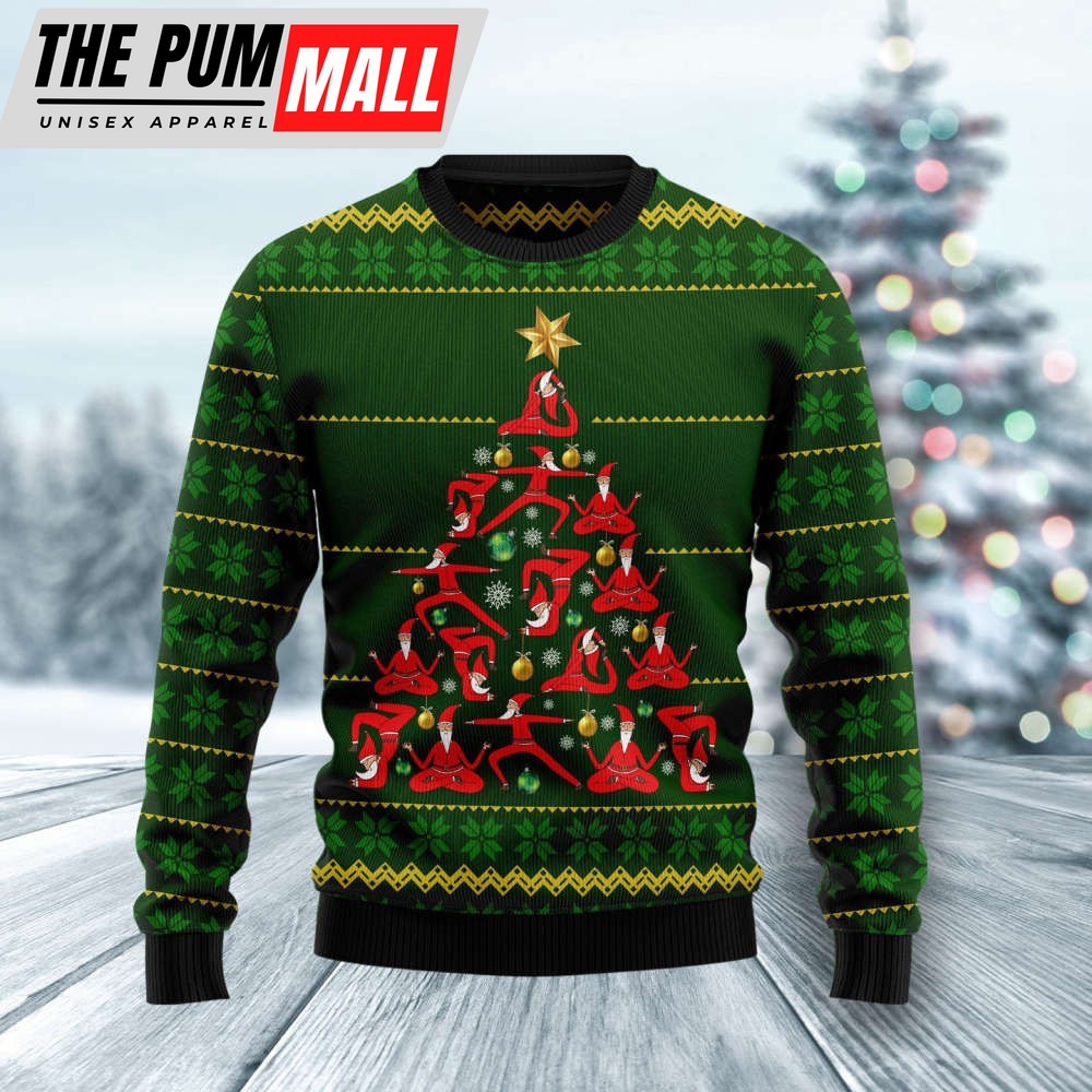 HZ102111 Yoga Christmas Ugly Christmas Sweater by Noel Malalan