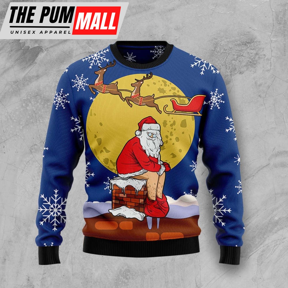 HZ92305 Funny Santa Xmas Ugly Christmas Sweater by Noel Malalan