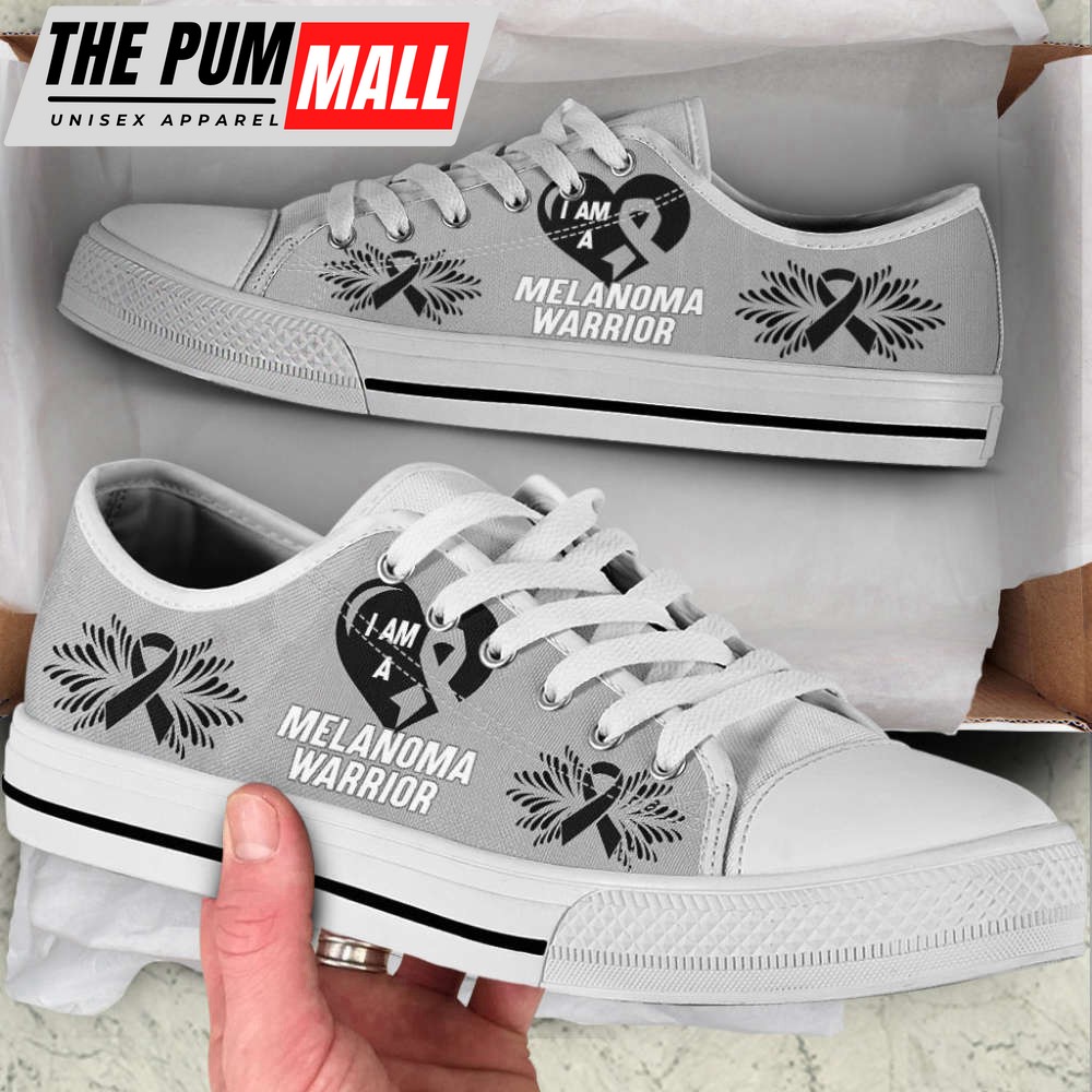 I Am A Melanoma Shoes Warrior Low Top Shoes Canvas Shoes – Trendy Fashion
