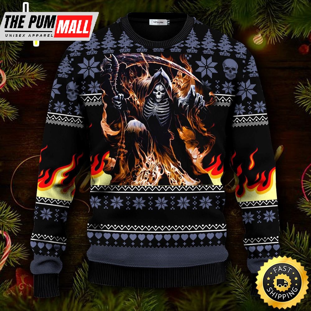 I Am Who I Am Skull Ugly Christmas Skull Sweater Christmas