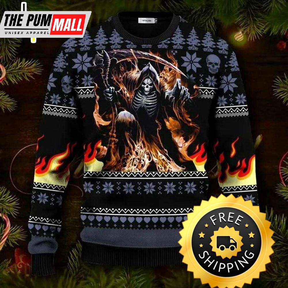 I Am Who I Am Skull Ugly Christmas Sweater, Skull Ugly Sweater