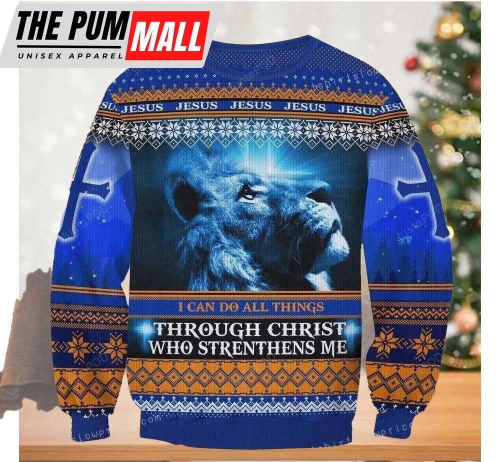 I Can Do All Things Through Christ Jesus Ugly Sweater For Woman