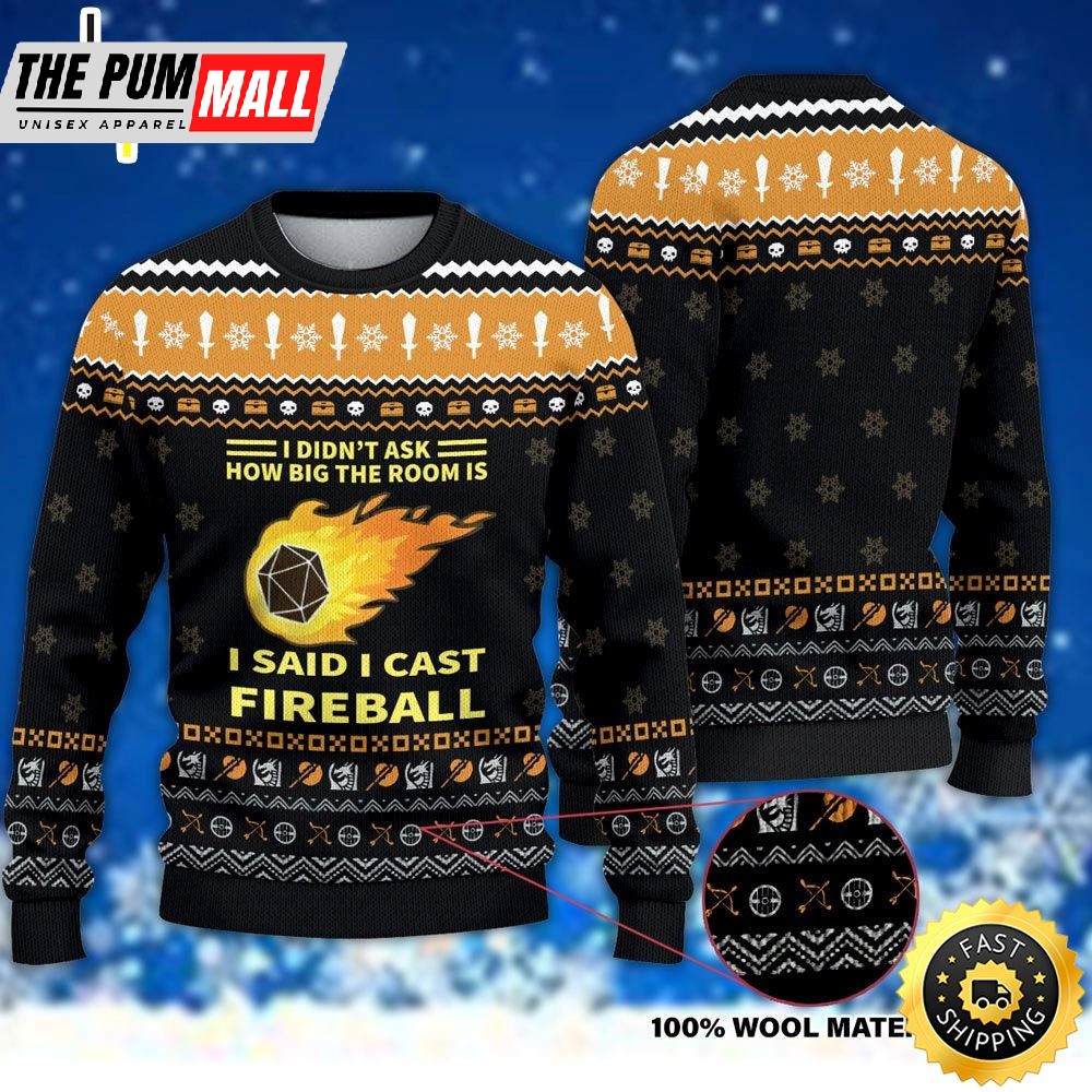 I Didn’t Ask How Big The Room Is Said Ugly Christmas Sweater