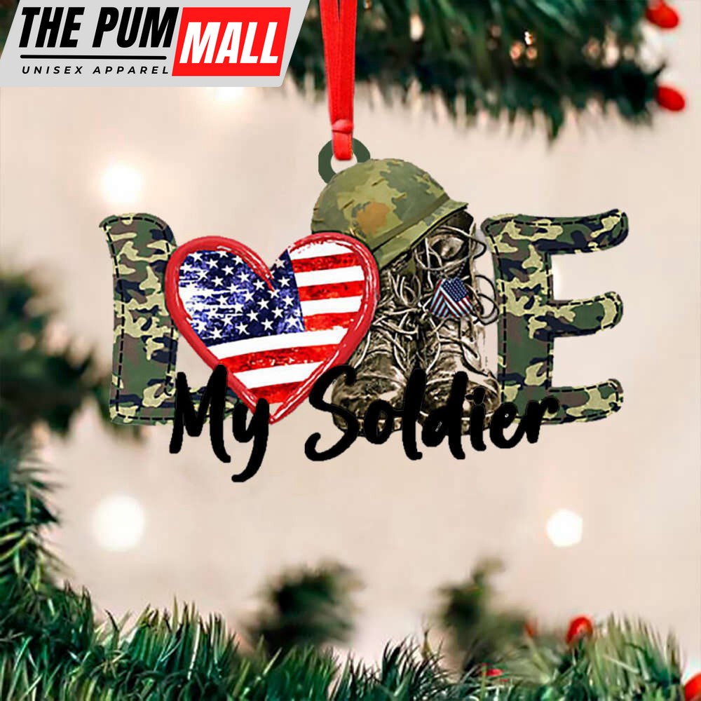 I Love My Soldier Military Ornament Military Themed Christmas Ornament For Tree Xmas Gifts Limited Edition