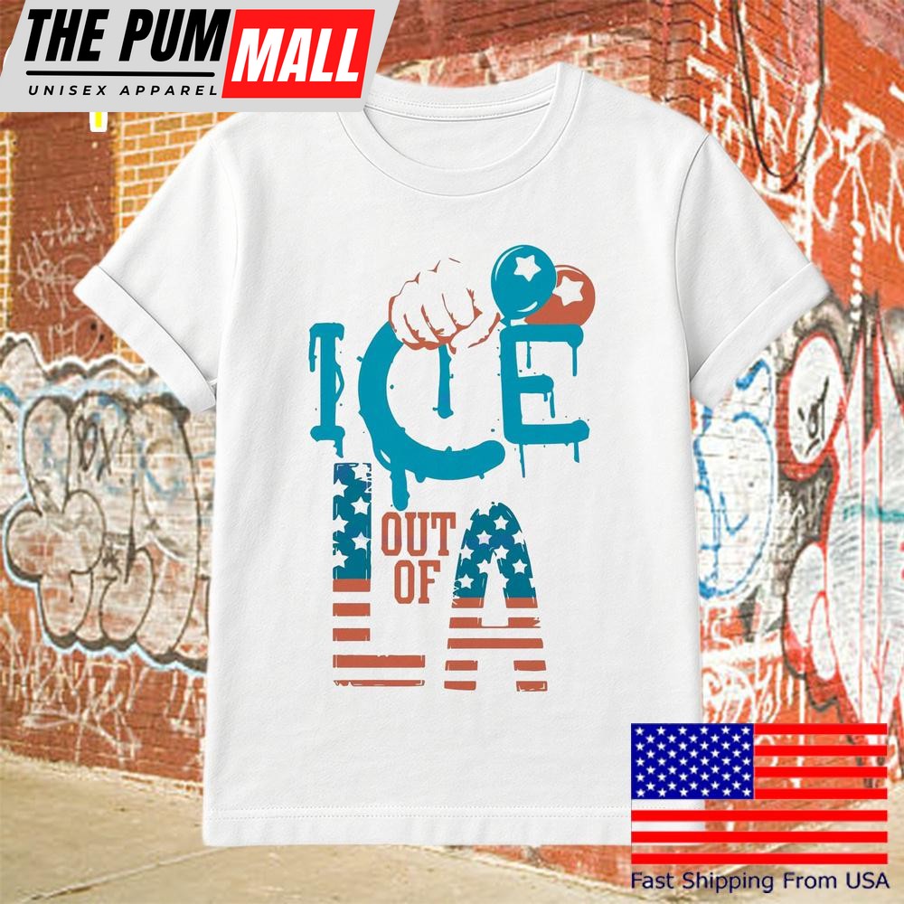Ice Out Of La Abolish Fist Protest Graphic T Shirt