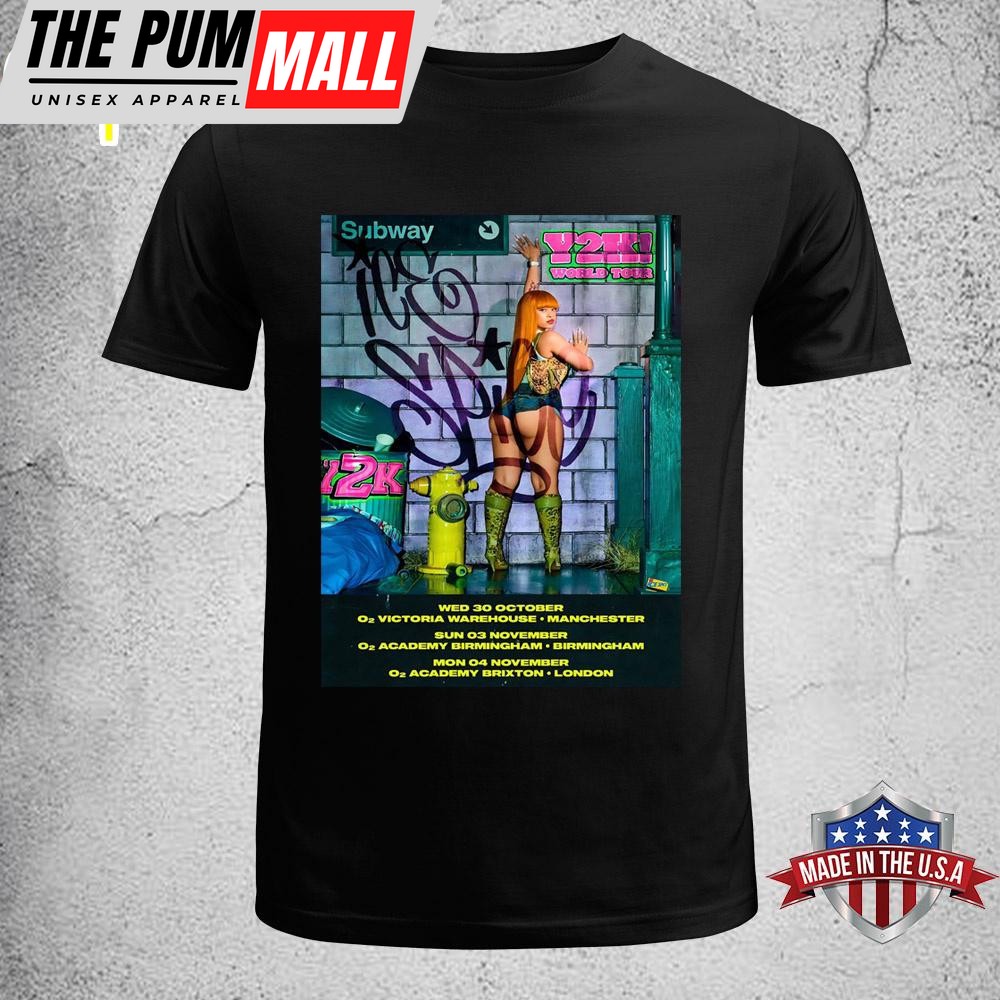 Ice Spice Y2k 2024 UK Tour Manchester Birmingham London Unisex T-Shirt