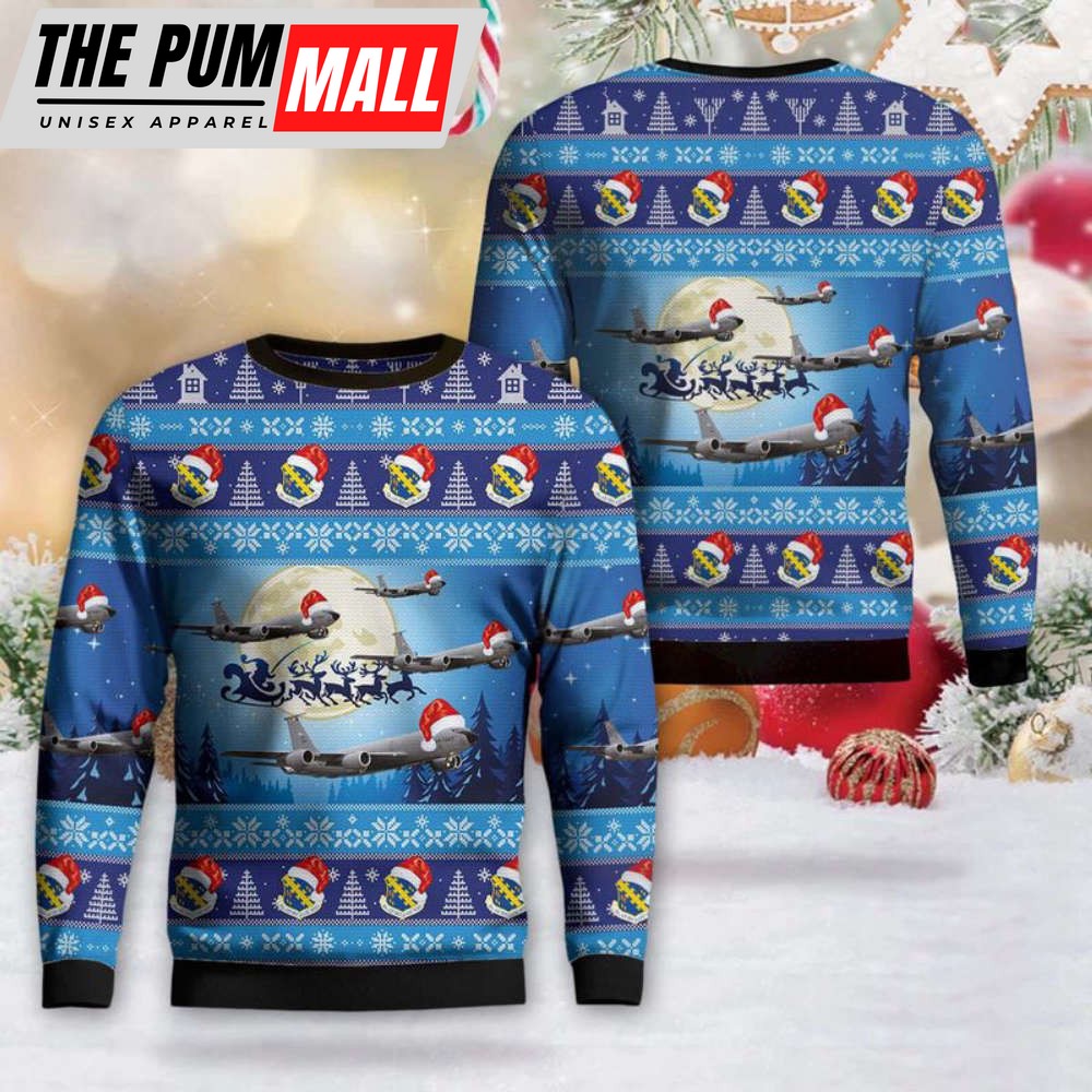 Illinois Air National Guard 126th Air Refueling Wing (126 ARW) KC-135 Stratotanker Christmas Sweater Gift For Christmas