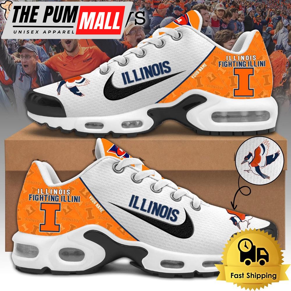 Illinois Fighting Football Mascot Symbol Custom Air Max Plus Shoes