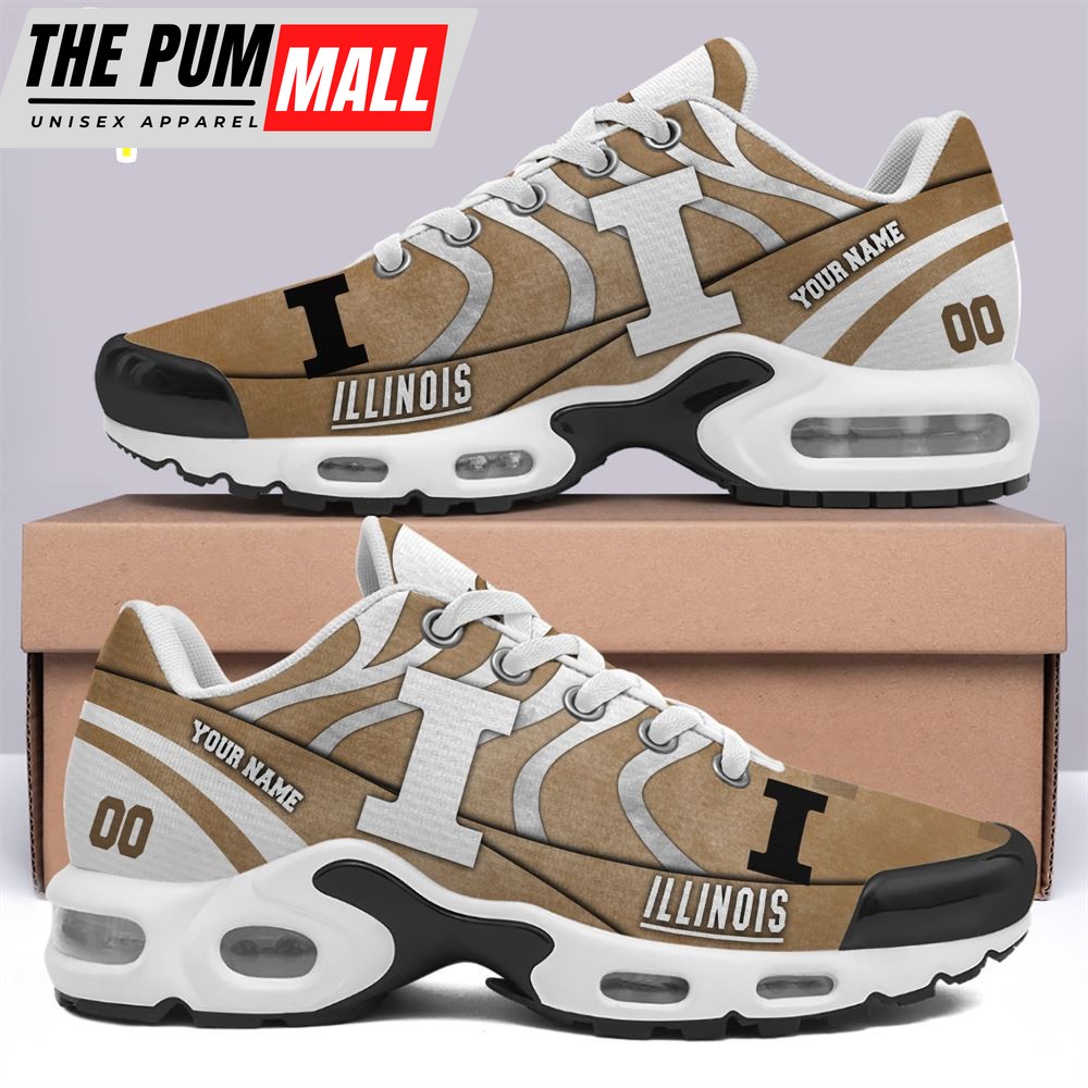 Illinois Fighting Illini TN Shoes Custom Your Name And Number Max Plus Shoes