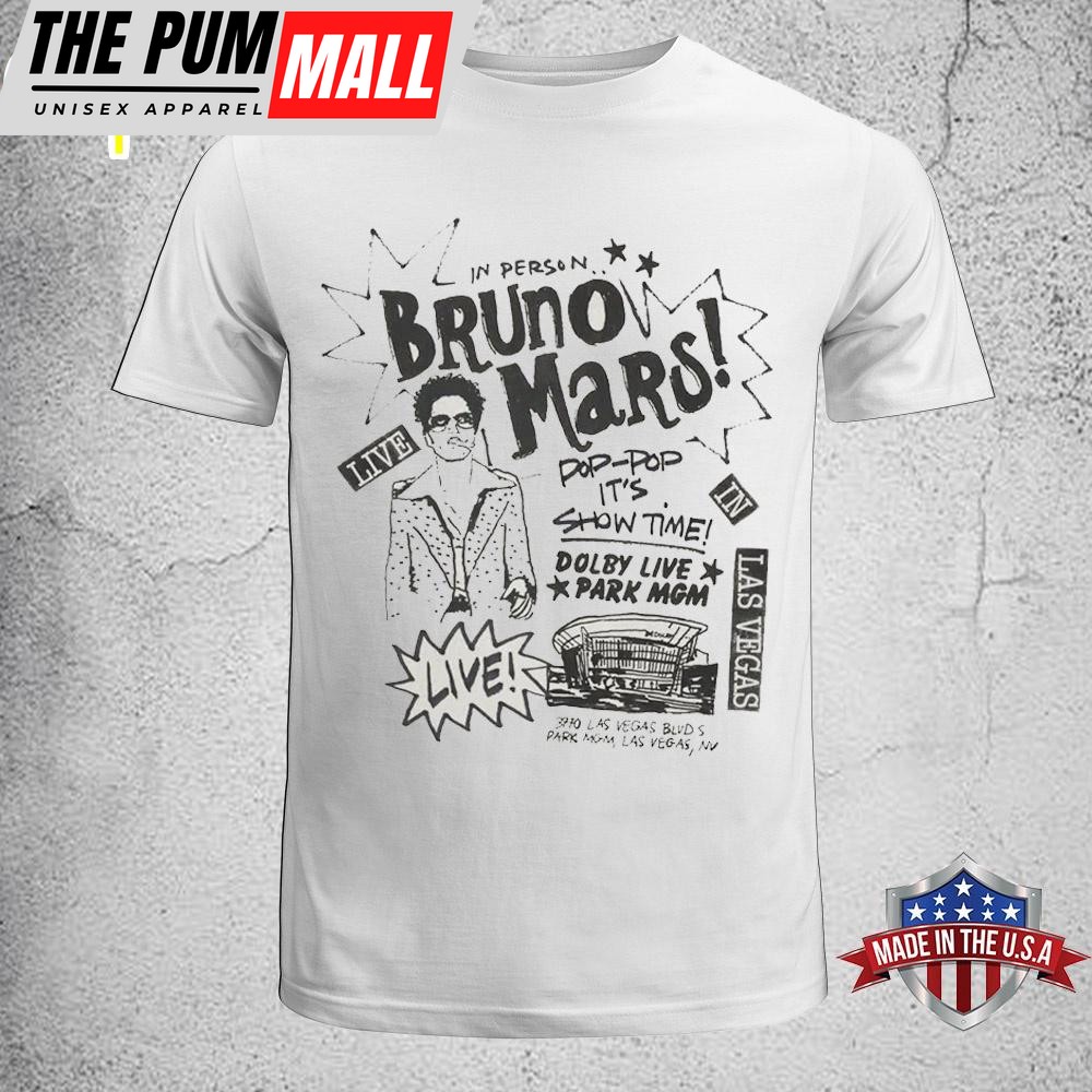 In Person Bruno Mars Live In Las Vegas 2025 Unisex T-Shirt