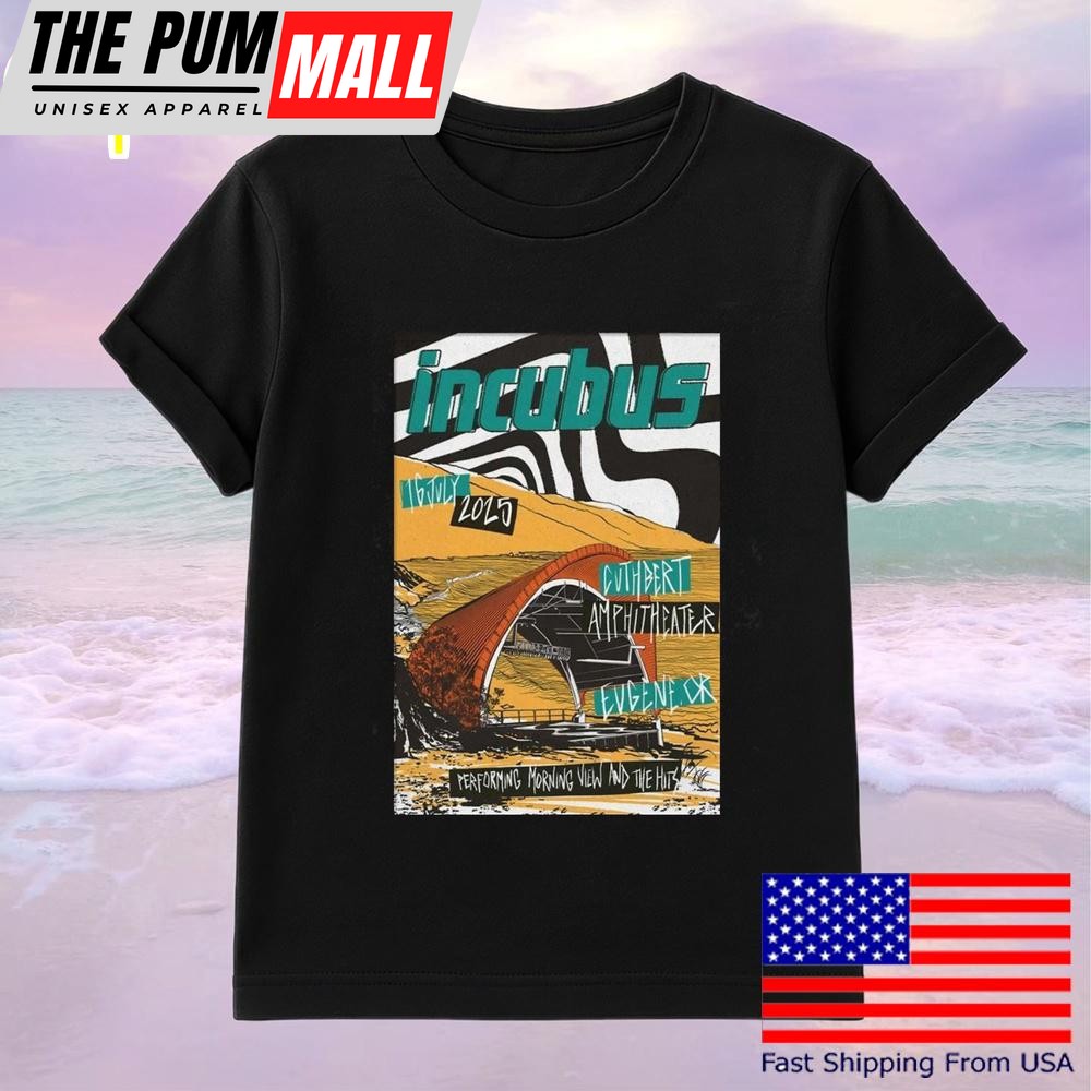 Incubus Concert On July 2025 Cuthbert Amphitheater In Eugene Or T-Shirt