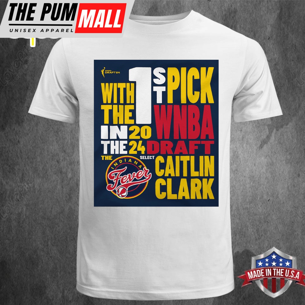 Indiana Fever Caitlin Clark Stadium Essentials Navy 2025 WNBA Draft First Pick Unisex T-shirt