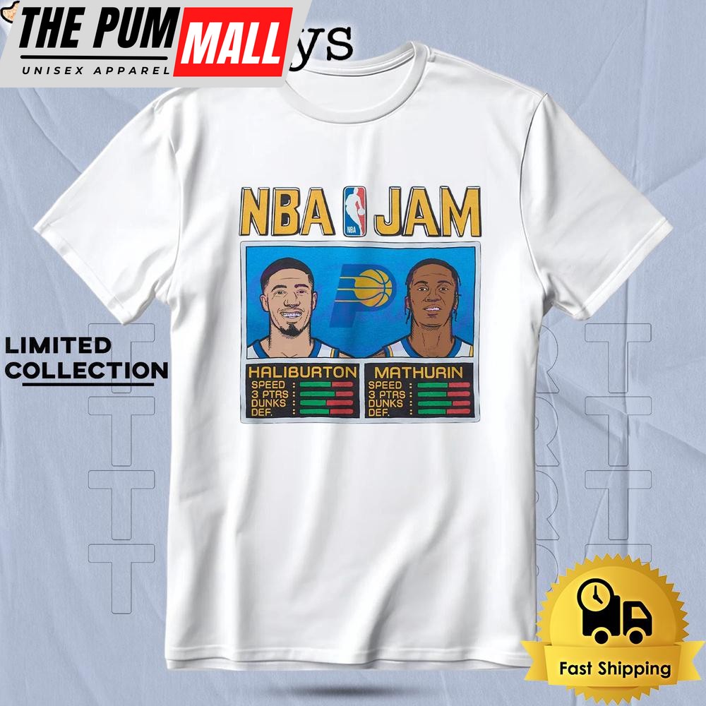 Indiana Pacers Nba Jam Haliburton And Mathurin T Shirt