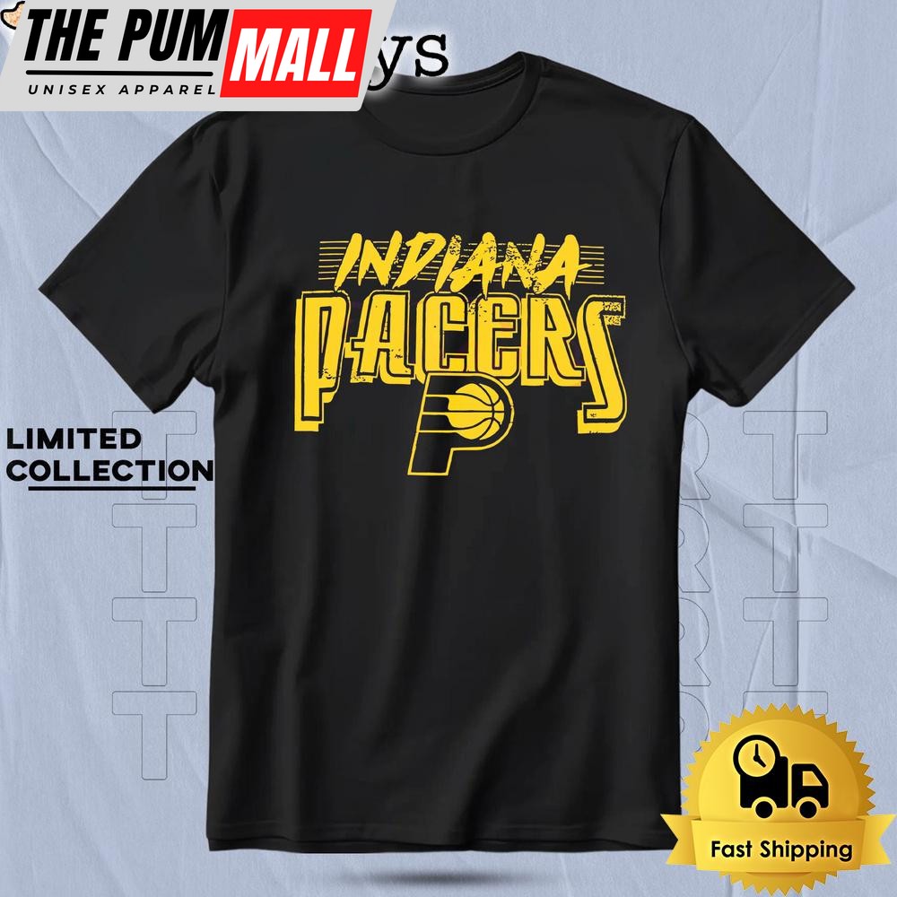 Indiana Pacers Vintage Style Trent Yellow T Shirt