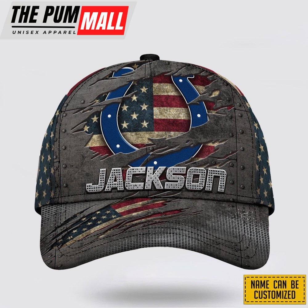 Indianapolis Colts All Over Printed Nfl Baseball Caps Custom Name Caps Gift For Football Fans