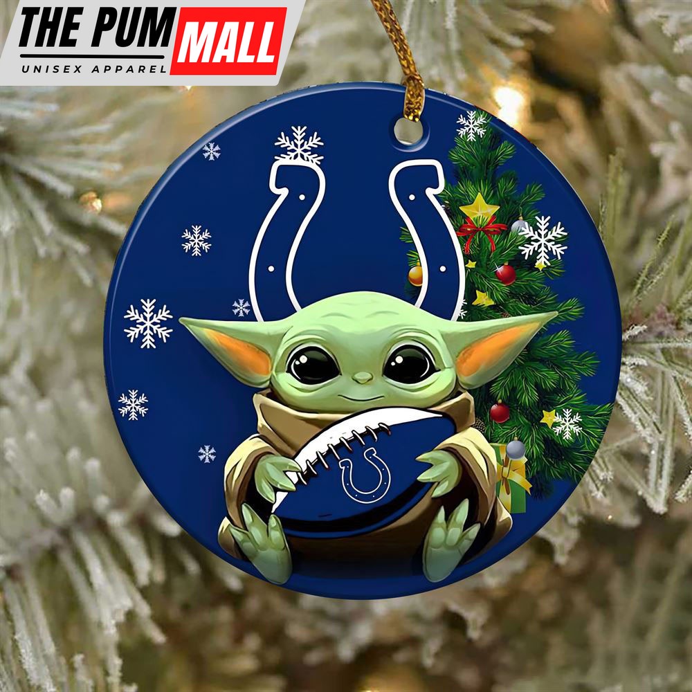 Indianapolis Colts Baby Yoda NFL Football Ornaments Limited Edition