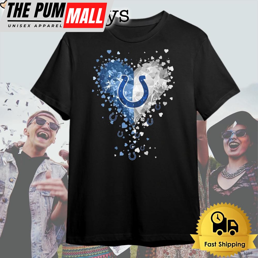 Indianapolis Colts Crystal Heart T Shirt